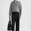 Cotton Terry High-Neck Sweatshirt