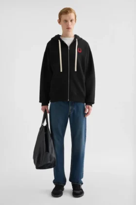 Cotton Terry Zip-Up Sweatshirt