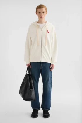Cotton Terry Zip-Up Sweatshirt