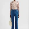 Denim Cut-Out Trousers