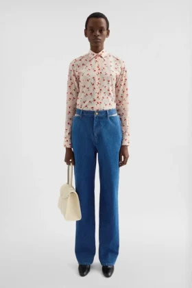 Denim Cut-Out Trousers