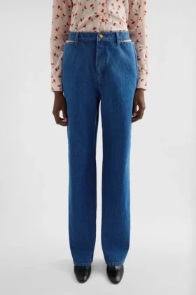 Denim Cut-Out Trousers
