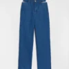 Denim Cut-Out Trousers