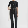 Fluid Viscose Crew-Neck Top