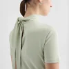 Fluid Viscose High-Neck Dress