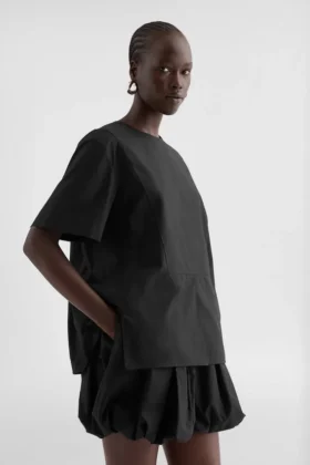 Lightweight Cotton Crew-Neck Top