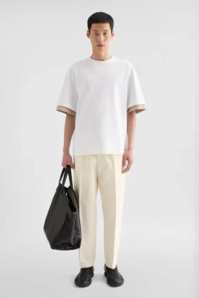 Lightweight Cotton Tapered Trousers