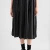 Lightweight Denim Pleated Skirt
