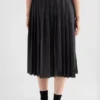 Lightweight Denim Pleated Skirt