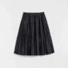 Lightweight Denim Pleated Skirt