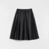 Lightweight Denim Pleated Skirt