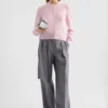 Lightweight Wool Crew-Neck Cardigan