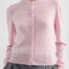 Lightweight Wool Crew-Neck Cardigan