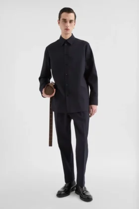 Lightweight Wool Gabardine Shirt
