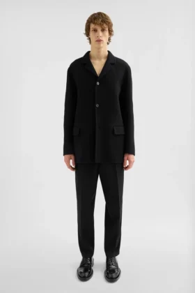 Lightweight Wool Gabardine Tapered Trousers
