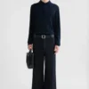 Lightweight Wool Polo Sweater