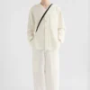 Linen Blend Cargo Trousers