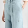 Linen Blend Cargo Trousers