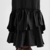 Silk Blend Ruffle Dress