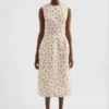 Technical Faille Printed Dress