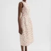 Technical Faille Printed Dress