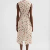 Technical Faille Printed Dress