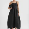 Technical Gabardine Bustier Dress