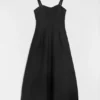 Technical Gabardine Bustier Dress