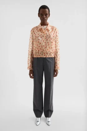 Technical Organdy Printed Blouson