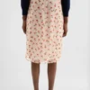 Technical Organdy Printed Skirt
