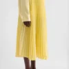 Technical Twill Pleated Skirt