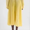 Technical Twill Pleated Skirt