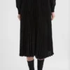 Technical Twill Pleated Skirt