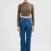 Flared Denim Trousers