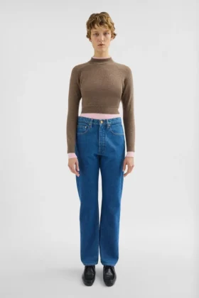 Flared Denim Trousers