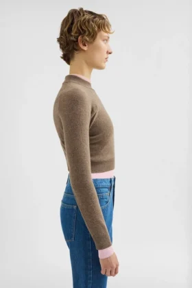 Wool Blend Cropped Sweater