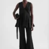 Wool Flared Trousers