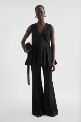 Wool Flared Trousers