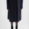 Wool Gabardine Pleated Skirt