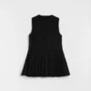 Wool Gabardine Pleated Top