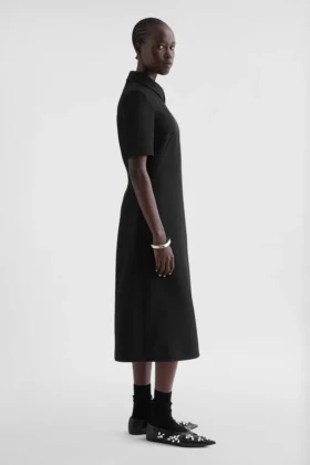 Wool Gabardine Shirt Dress