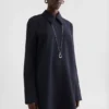 Wool Gabardine Shirt Dress