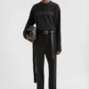 Wool Gabardine Tapered Trousers