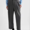 Wool Gabardine Tapered Trousers