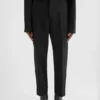 Wool Gabardine Tapered Trousers