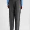 Wool Gabardine Tapered Trousers