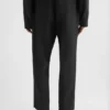 Wool Gabardine Tapered Trousers