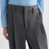Wool Gabardine Tapered Trousers