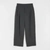 Wool Gabardine Tapered Trousers