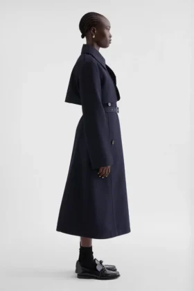 Wool Gabardine Trench Coat